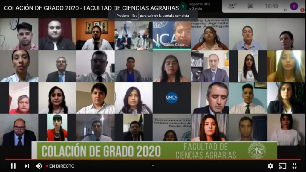 COLACIÓN DE GRADO 2020 -Facultad de Ciencias Agrarias UNCa